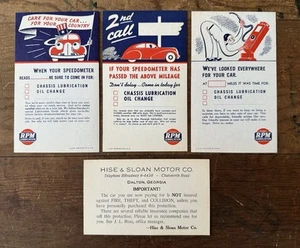 3 Vintage Postcards RPM Lubrication Motor Oils + Hise & Sloan Dalton, Georgia - Picture 1 of 2