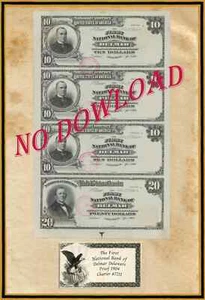 COPY 1904 Proof $10 & $20 The First National Bank Delmar Delaware #7211 - Picture 1 of 1
