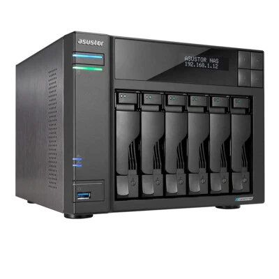 Asustor Lockerstor 6 Gen2 6Bay NAS Quad-Core 2.0GHz CPU 8GB (Diskless) AS6706T - Image 1 of 4