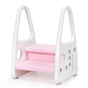 2-Step Plastic Kids Step Stool, 100 Lb. Load Capacity - Picture 1 of 12