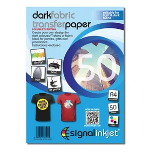 T Shirt Transfer paper for Dark Fabrics - 50 Sheets A4 - Afbeelding 1 van 2