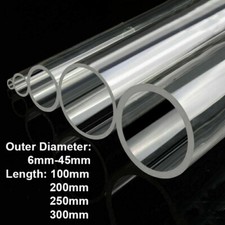6mm 10 15 20 25 35mm klar Acryl Runden Rohr Kunststoff 100/200/250/300mm Lange