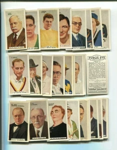 1935 Godfrey Phillips Cigarettes In The Public Eye 54 Card Collector Set - Picture 1 of 3