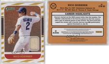 2021 Panini Donruss Retro 1987 Materials Gold /25 Nico Hoerner #87M-NH