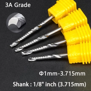 3A Klasse 1/8 Zoll Schaft Hartmetall CNC Router Bits Einschneidig Schaftfräser Fräser Bit - Bild 1 von 29