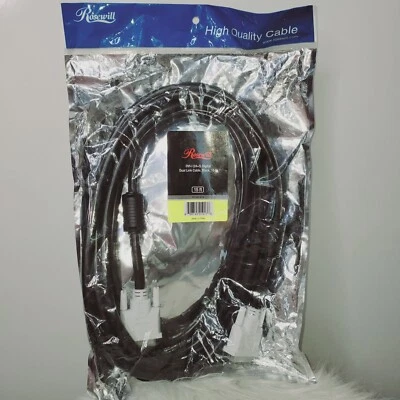 NEW Rosewill 15ft DVI-I Male to DVI-I Male Digital Dual Link Cable (RCW-904) - Image 1 of 3