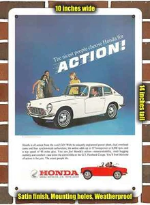 Insegna in metallo - Honda S600 1966 - 10x14 pollici - Foto 1 di 1