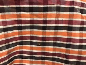 Plaid  100% silk dupioni fabric 45” wide Sold By The Yard