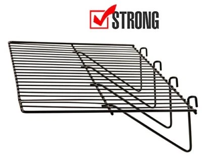 Only Hangers Black Grid Panel Display Shelf