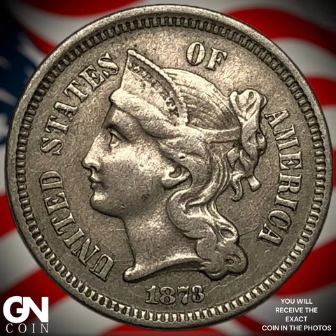 1873 3 Cent Nickel Piece  Q8129 Cover