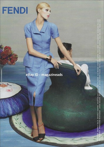 FENDI 1 Pagina STAMPA ANNUNCIO PRIMAVERA 2011 ANJA RUBIK belle gambe bionde caviglie piedi