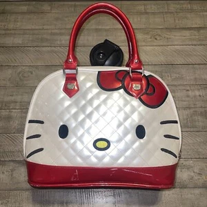 Loungefly Sanrio Hello Kitty große gewölbte Tasche rot/weiß 2012 - Bild 1 von 7