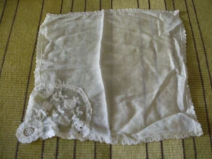 small embroidered square - handkerchief or pouch - Picture 1 of 2