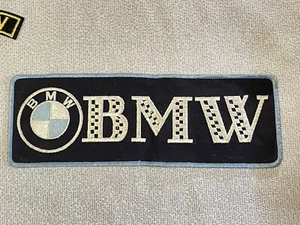 Vintage BMW Racing Motorcycle Car Large Patch - 11-1/2” X 4” - Picture 1 of 4