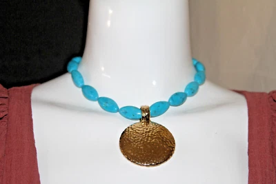 Collar colgante Simon Sebbag turquesa oro .925 #506 Foto 1 de 4