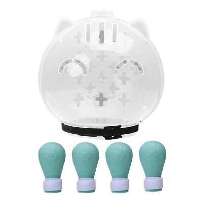 Capucha espacial para gato prevención de mordeduras y arañazos hocico transparente aseo con cubierta para patas Foto 1 de 4