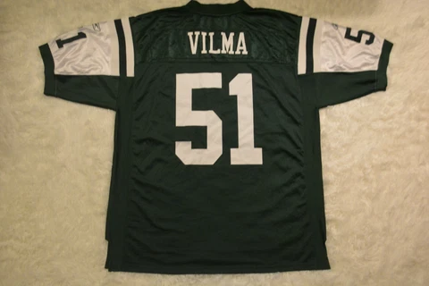 New York Jets Jonathan Vilma #52 Stitched Reebok NFL Jersey, Size 52 Football Cover