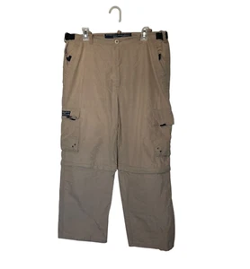 Abercrombie & Fitch Pants Mens 38 Khaki Cargo Paratrooper Convertible Vintage - Picture 1 of 16