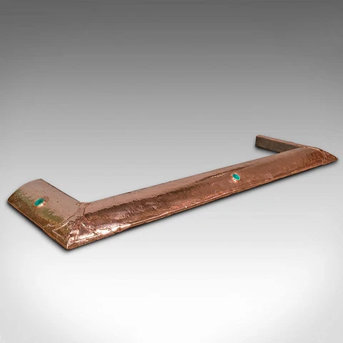 Antique Arts And Crafts Fire Kerb, English, Copper, Fireside Surround, Victorian Cover