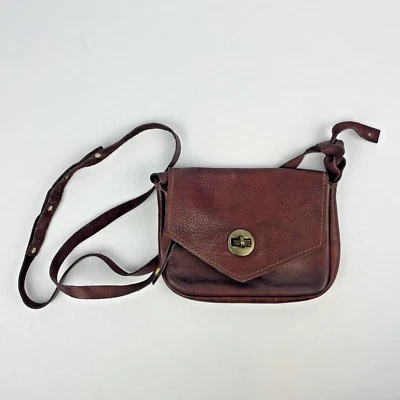 Cartera Bandolera De Colección Davey’s of Worcester Cuero Sangre de Buey - Bolso Boho Años 60 70 Foto 1 de 3