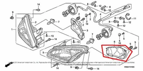 NEW OEM HONDA FOURTRAX RINCON 680 LEFT HEADLIGHT COVER HOUSING - Изображение 1 из 1