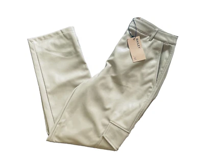 Calça cargo Bailey 44 couro sintético _ Bege _ Tamanho 8 _ Nova com etiquetas - Imagem 1 de 4