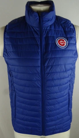 Chicago Cubs MLB G-III Men's Puffer Vest with Bag Cover