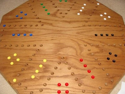 Juego de mesa Carbles. Hecho a mano.  4 o 6 jugadores. Wahoo, canicas, lo siento, Agriva Foto 1 de 4