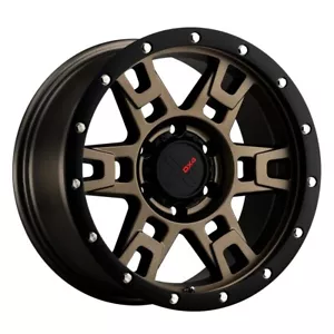 DX4 Terrain 18x9 5x150 +12et 110.2 Matte Bronze/ Blk Ring Wheel - Picture 1 of 1