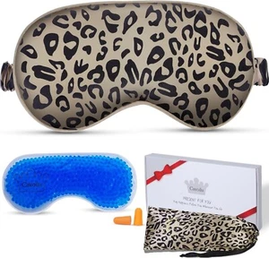 Cooling Gel & Heated Eye Mask for Sleep Reusable Ice Silk Travel Yoga Blackout L - Picture 1 of 6