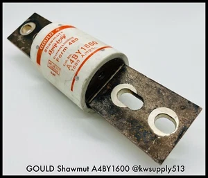 A4BY1600 ~ GOULD Shawmut A4BY1600 1600A 600V Amp-Trap Fusible ~ Probado - Imagen 1 de 2
