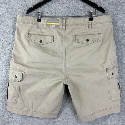 Shorts cargo Falls Creek masculino 42 cáqui elástico 10 costura interna rugby caminhada ao ar livre novo - Imagem 1 de 4