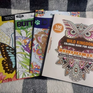 Lot of 4 ADULT COLORING BOOKS Creative Quiet Time Wild Knowledge Designer Series - Bild 1 von 20