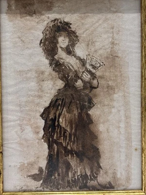 The Prostitute of Album de Sanlucar, Eugenio Lucas Velazquez, Romantic Spain - Image 1 of 4