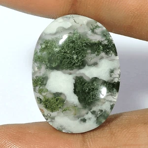 29.50Cts Natural Gorgeous Green Garden Quartz Oval Cabochon Loose Gemstone - Picture 1 of 2