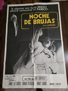 John Carpenter's Halloween Argentina 29x43 Original Poster Signed Nick Castle +1 - Picture 1 of 16