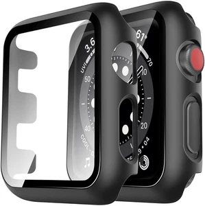 For Apple Watch 44mm SE/6/5 Slim PC with Clear Screen Protector Full Cover Black - Picture 1 of 10