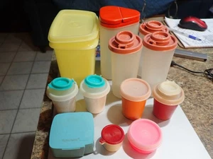 Vintage Tupperware lot 11 pieces small containers salt pepper shakers lot - Picture 1 of 8