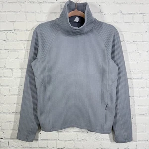 Maglione Lululemon Wafle maglia collo imbuto donna taglia 4 grigio manica lunga atletico - Foto 1 di 12