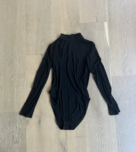 Shein Black Long Sleeve Turtle Neck Bodysuit Women’s Size L - Picture 1 of 1