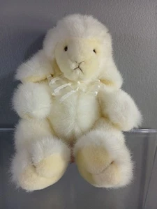 BOLSA DE FRIJOLES DE COLECCIÓN RUSS PELUSAS CREMA BLANCO CORDERO OVEJA 7" PELUCHE - Imagen 1 de 7