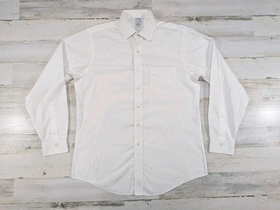 Camisa Brooks Brothers para hombre 16 35 Regent blanca sin planchar abotonada Foto 1 de 4