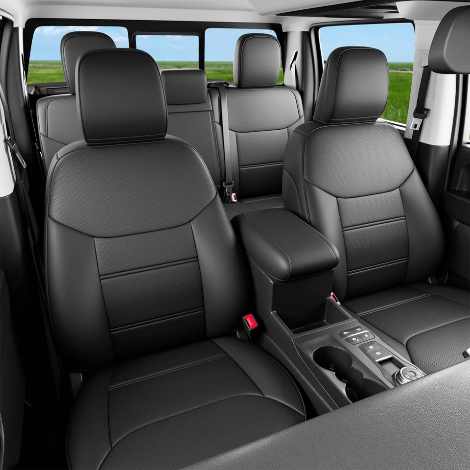 For 2022-2025 Ford Maverick Seat Covers Black PU Full Set Car Seat Protector Foto 1 de 4