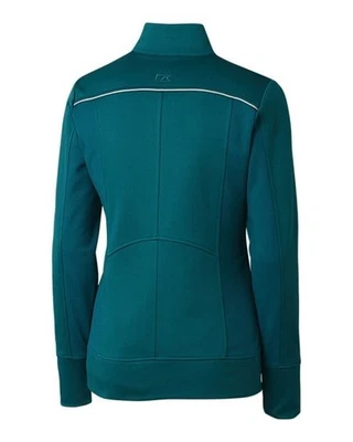 Cutter & Buck Womens Medium CB DryTec Ridge Full Zip Jacket Green - Image 1 of 4