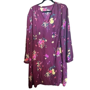 Old Navy Tunika Midikleid Damen XXL mehrfarbig Blumenmuster gefüttert Frühling Sommer - Bild 1 von 9