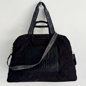 Steve Madden Tricompartment Black Weekender Duffle Bag - Picture 1 of 14