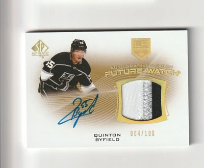 2021-22 SP Authentic Future Watch Auto Patch /100 Quinton Byfield FWAP-QB - Image 1 of 2