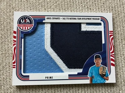 2024 Panini USA Stars & Stripes Angel Cervantes  RC Prime Materials Patch #’d /3 - Image 1 of 2