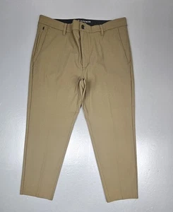 7 Diamonds Infinity Pants Mens 34x30 Athletic Fit Chino Golf Brown Tan Casual. - Picture 1 of 7