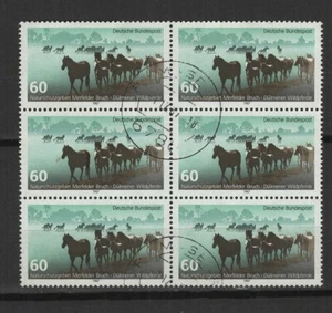 Allemagne Deutsche Bundespost 1987 chevaux bloc de 6 timbres oblitérés /TR9812 - Picture 1 of 1